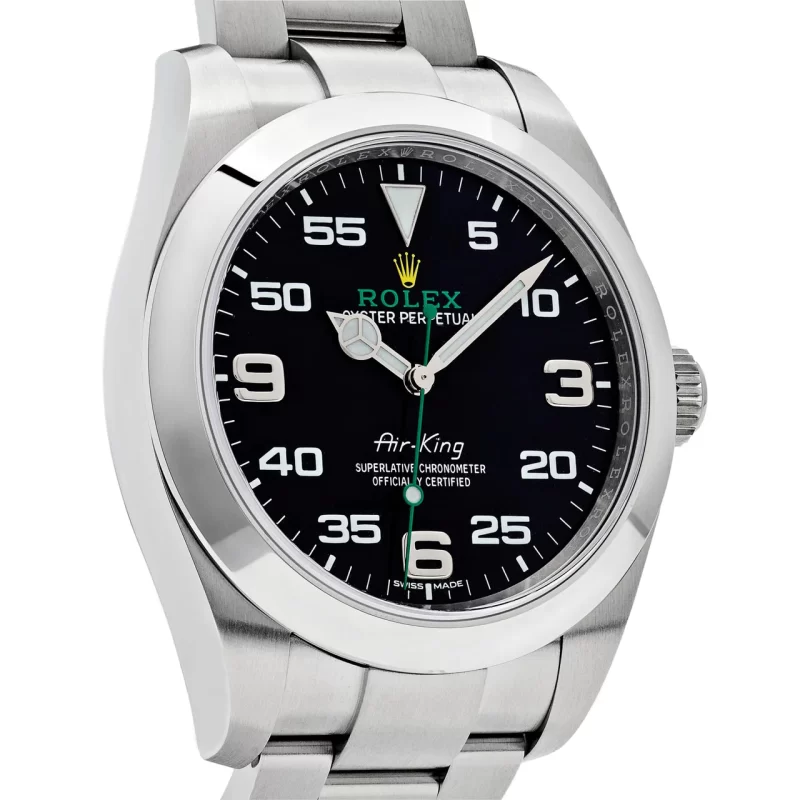 ROLEX AIR KING BLACK DIAL STAINLESS STEEL 40MM SWISS REPLICA 116900