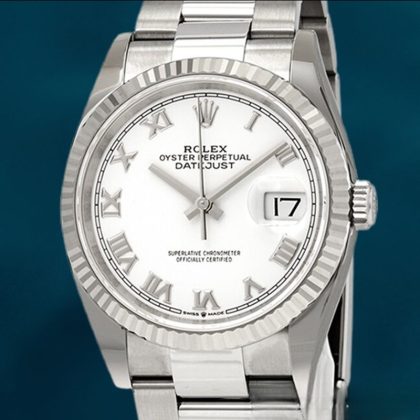 Rolex Datejust 36mm 126234WRO Men’s White Dial Silver-tone