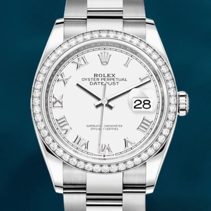 Rolex Datejust 36mm m126284rbr-0018 Ladies Automatic Diamond Bezel