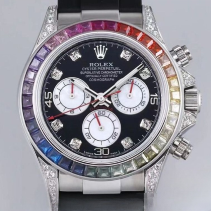 Rolex daytona black dial waterproof 40mm swiss replica 116599rbow.1