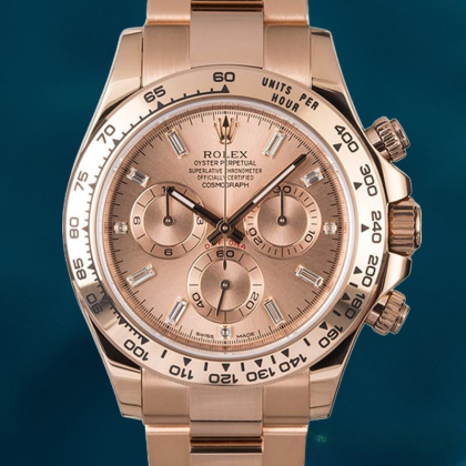 Rolex Daytona Men’s m116505-0012 40mm Pink Gold Dial Stainless Steel