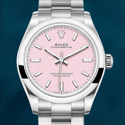 Rolex Oyster Perpetual m277200-0009 Ladies 31mm Pink Dial Automatic