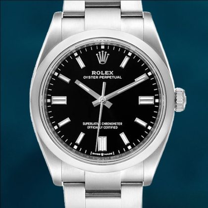 Rolex Oyster Perpetual Unisex 36mm m126000-0002 Stainless Steel Black Dial