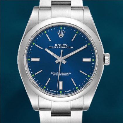 Rolex Oyster Perpetual Unisex m114300-0002 41mm Blue Dial Swiss Replica Watch