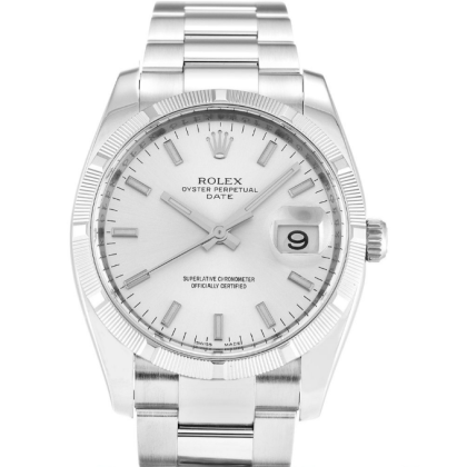 Rolex Oyster Perpetual Date Automatic Silver 115210 34MM