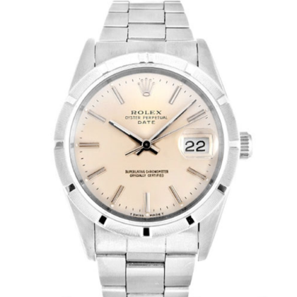 Rolex Oyster Perpetual Date Automatic Silver 15210 34MM