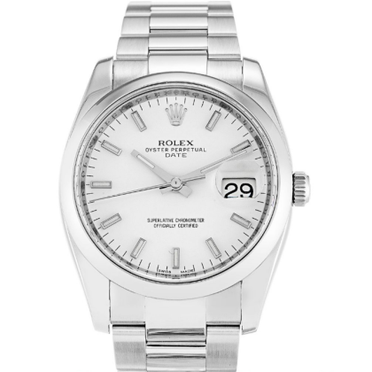 Rolex Oyster Perpetual Date Automatic White 115200 34MM