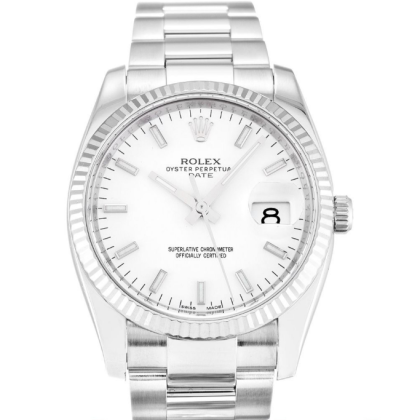 Rolex Oyster Perpetual Date Automatic White 115234 36MM