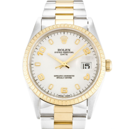 Rolex Oyster Perpetual Date Automatic White 15223 34MM