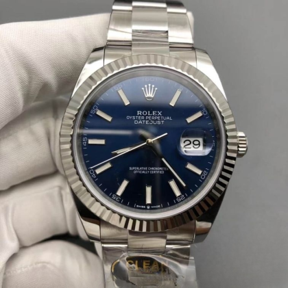 Rolex datejust blue dial sapphire crystal 41mm swiss replica m126334.0001