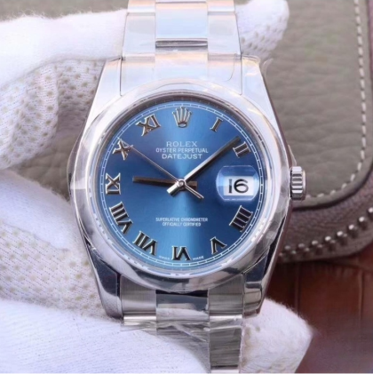 Rolex datejust blue dial scratch proof 36mm swiss replica 116234-0141