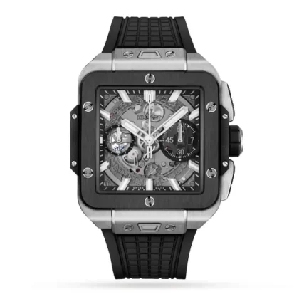 Hublot Square Bang Men Automatic Skeleton Rubber Watch 821.NM.0170.RX