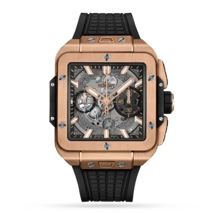 Hublot Square Bang Men Automatic Skeleton Rubber Watch 821.OX.0180.RX