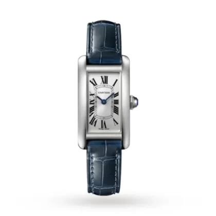 Cartier Tank Américaine Women Quartz Silver Alligator Watch WSTA0043