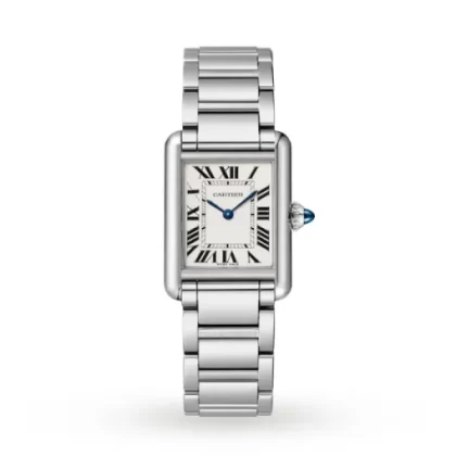 Cartier Tank Must 27 mm Women Quartz Silver Stainless Steel Watch WSTA0051