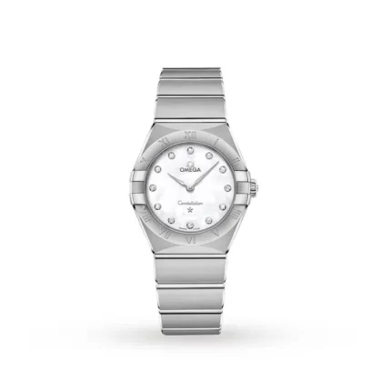 Omega Constellation Women Quartz Mother of Pearl Stainless Steel Watch O13110286055001