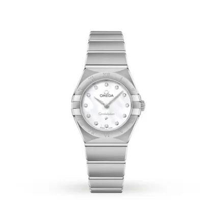 Omega Constellation Women Quartz Mother of Pearl Stainless Steel Watch O13110256055001