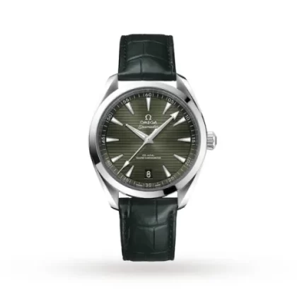 Omega Seamaster Aqua Terra Men Automatic Green Leather Watch O22013412110001