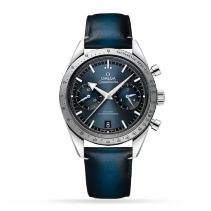 Omega Speedmaster Men Automatic Blue Leather Watch O33212415103001