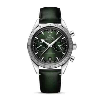 Omega Speedmaster Men Automatic Green Leather Watch O33212415110001