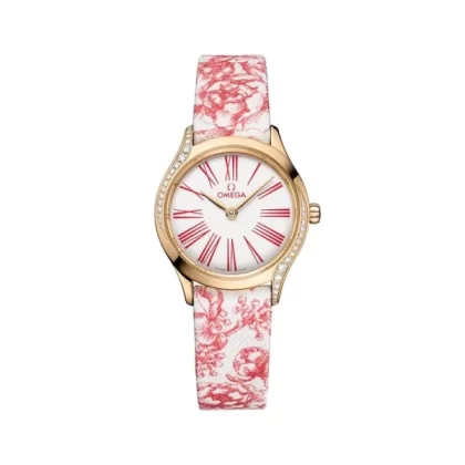 Omega De Ville Women Quartz White Fabric Watch O42857266004003