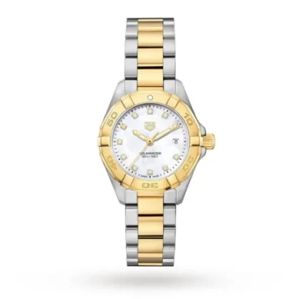 TAG Heuer Aquaracer Women Quartz Mother of Pearl Bicoloured Watch WBD1422.BB0321