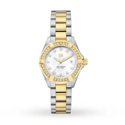 TAG Heuer Aquaracer Women Quartz Mother of Pearl Bicoloured Watch WBD1423.BB0321