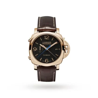 Panerai Luminor Men Automatic Brown Alligator Watch PAM00525