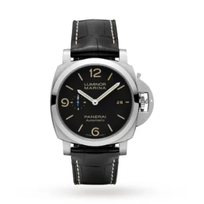 Panerai Luminor Men Automatic Black Alligator Watch PAM01312