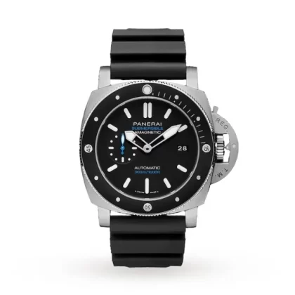 Panerai Submersible Men Automatic Black Rubber Watch PAM01389