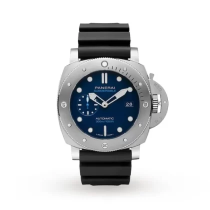 Panerai Submersible Men Automatic Blue Rubber Watch PAM00692