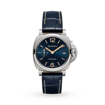 Panerai Luminor Due Men Automatic Blue Alligator Watch PAM00926