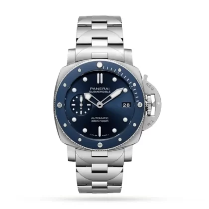 Panerai Submersible Men Automatic Blue Stainless Steel Watch PAM01068