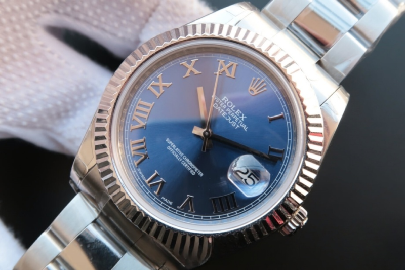 Rolex datejust blue dial stainless steel 41mm swiss replica 116334.9