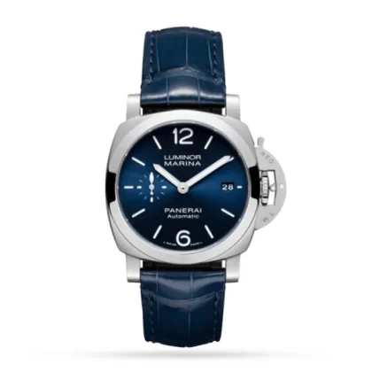 Panerai Luminor Men Automatic Blue Leather Watch PAM01270