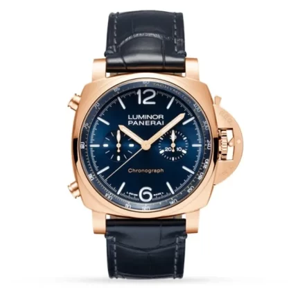 Panerai Luminor Men Automatic Blue Alligator Watch PAM01111