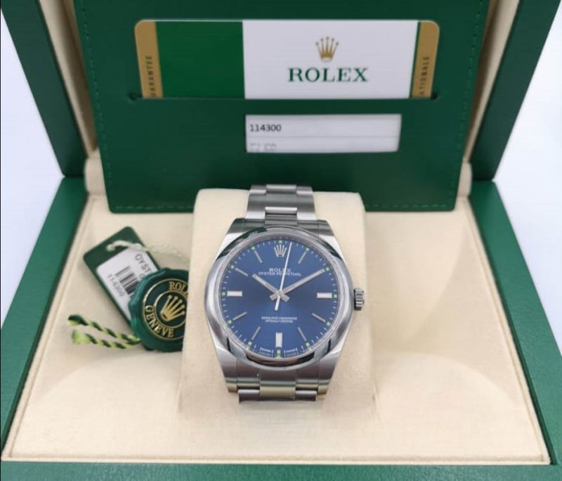 Rolex Oyster Perpetual 114300.4 Women Blue 39MM