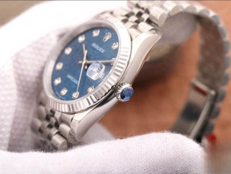 Rolex datejust blue dial stainless steel 36mm swiss replica