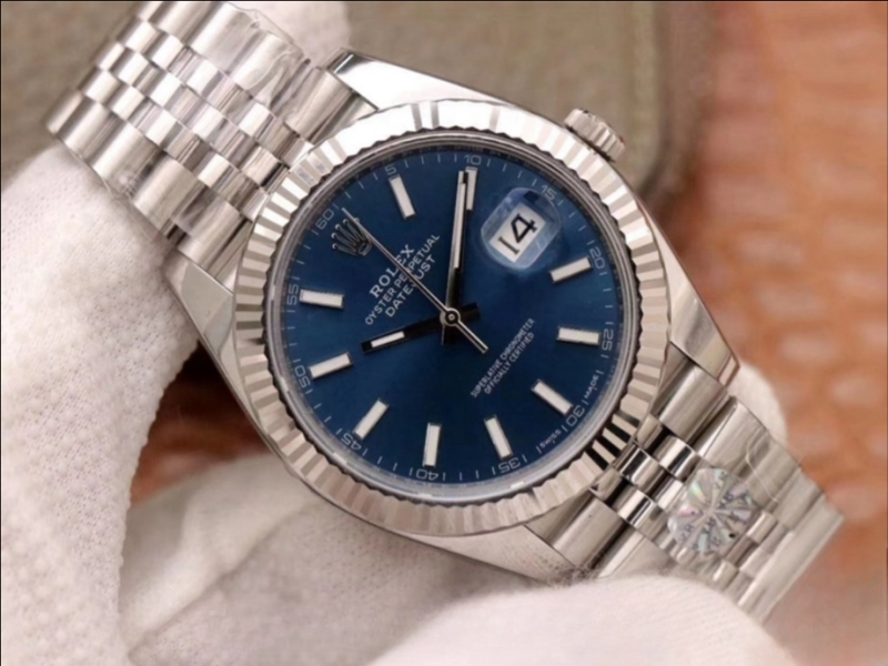 Rolex datejust blue dial stainless steel 41mm swiss replica 126334.12