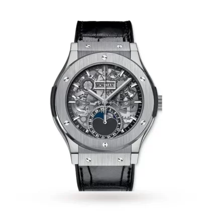 Hublot Classic Fusion Men Automatic Grey Alligator Watch 547.NX.0170.LR