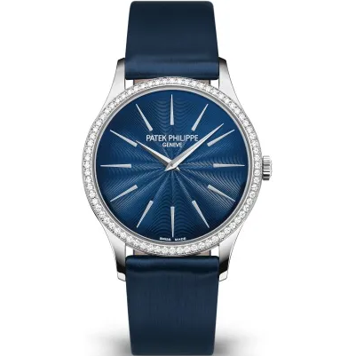 Patek Philippe Calatrava Diamond Blue Dial Ladies watch 4897G-001