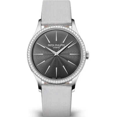 Patek Philippe Calatrava Diamond Gray Dial Ladies watch 4897G-010