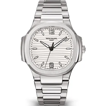 Patek Philippe Ladies Nautilus Silver Dial Stainless Steel 7118/1A-010