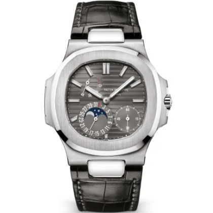 Patek Philippe Nautilus Moon Phase White Gold Watch 5712G-001