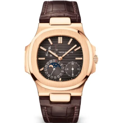 Patek Philippe Nautilus Moon Phase Rose Gold Watch 5712R-001